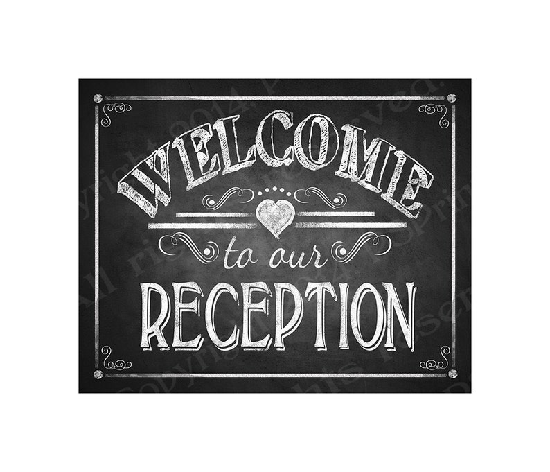 WELCOME to Our RECEPTION Printable Sign Poster DIY | Etsy