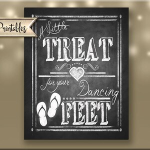 Flip Flop Wedding Favors PRINTABLE Flip Flop Sign, Beach Wedding Decor, Chalkboard Wedding Decoration, Wedding Shoes, Destination Wedding image 7