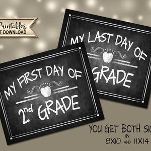 2nd Grade Photo Prop Signs PRINTABLE Signs 2nd Grade School - Etsy