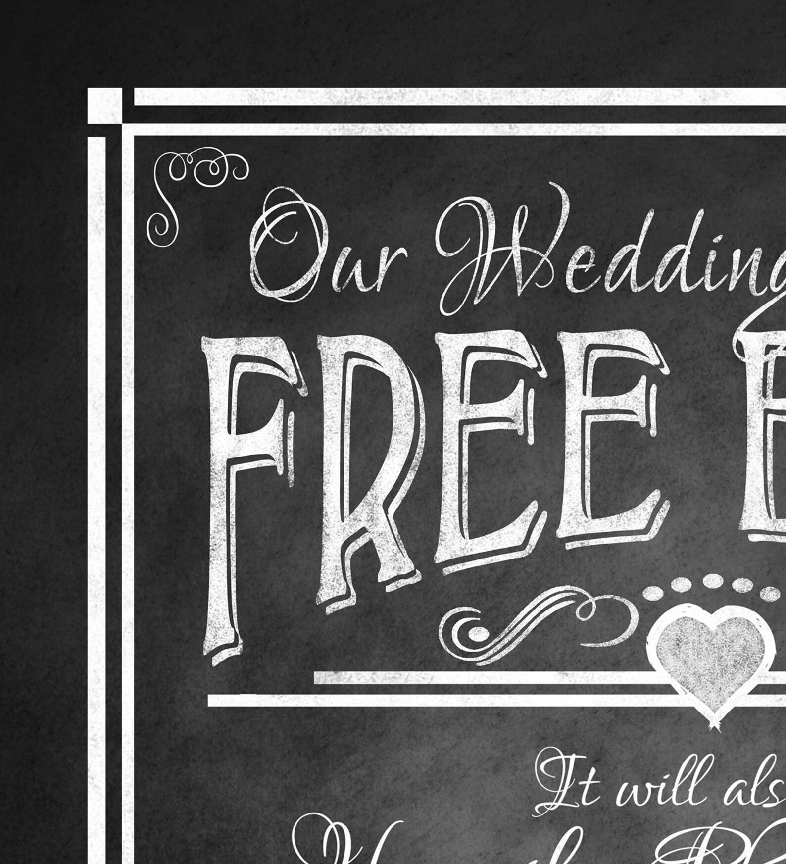 Printable Free Beer Wedding Sign DIY Digital Instant Download | Etsy