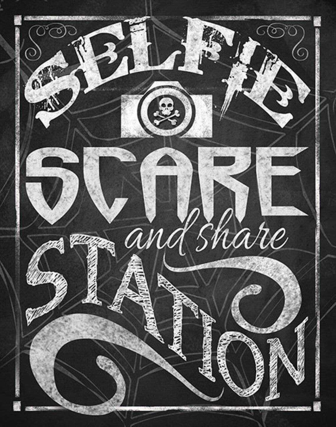 Halloween SELFIE Station Halloween Party SELFIE Station Sign Etsy