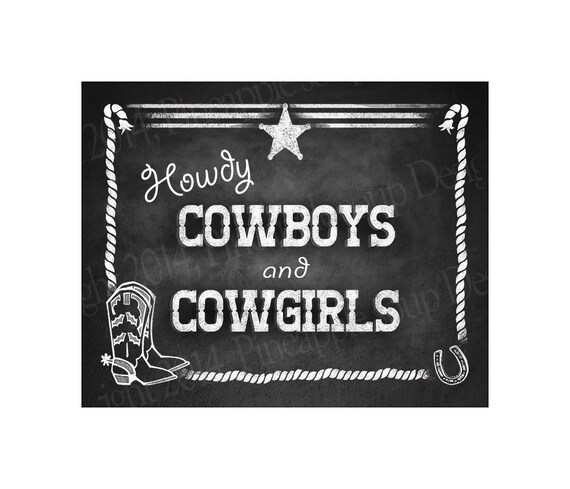 Western Themed Party Sign PRINTABLE Welcome Cowboys and - Etsy Australia