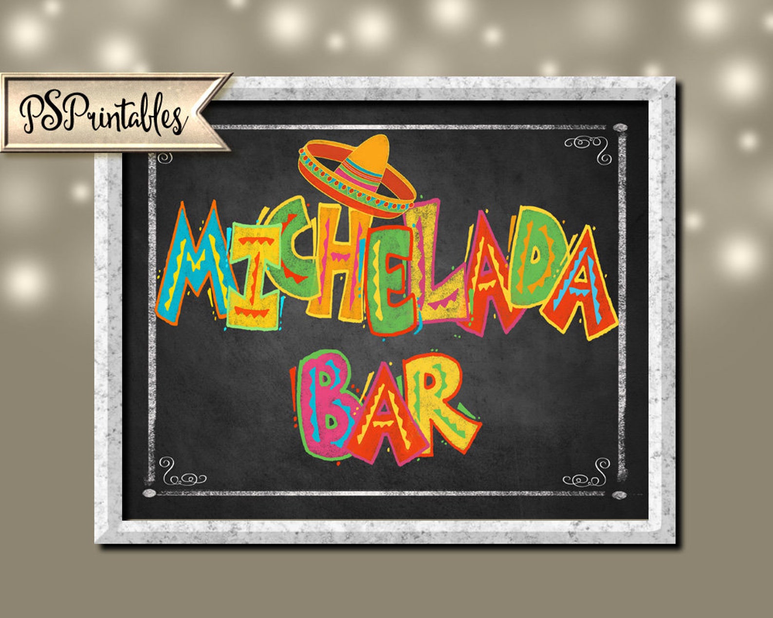Printable Michelada Bar Sign Michelada Sign Fiesta Party - Etsy