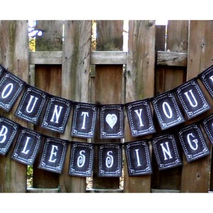 COUNT Your BLESSINGS Banner Download and Printable DIY - Etsy