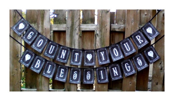 Small Size COUNT Your BLESSINGS Banner Download and | Etsy
