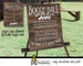 BOCCE BALL sign up and rules sign set in wood design-yard games - instant download printable file - bocce ball game - wedding games - lawn 