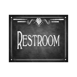 Rustic Chalkboard Style RESTROOM Bathroom Signs DIY Printable Rustic ...