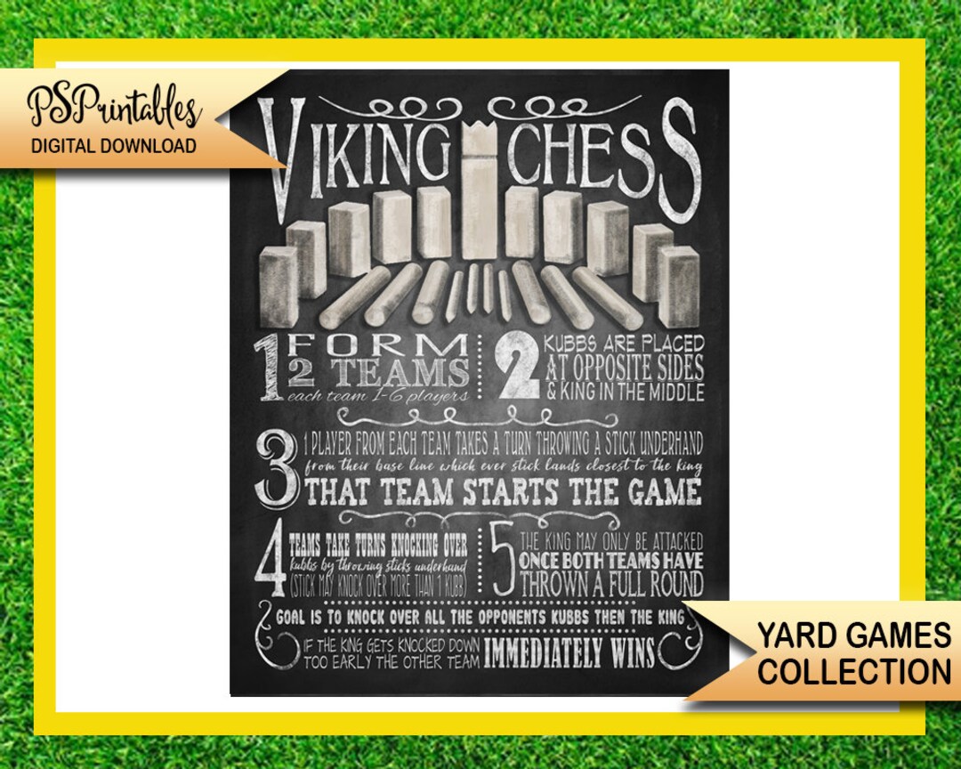 Yard Games Viking Chess Yard Game Sign Bbq Yard Games Viking Chess Rule