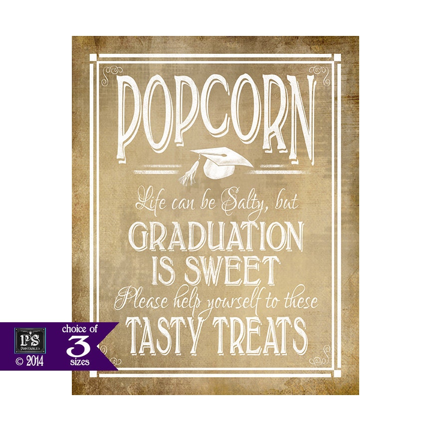 Popcorn Grad Sign Graduation Sign Popcorn Bar Sign - Etsy Canada