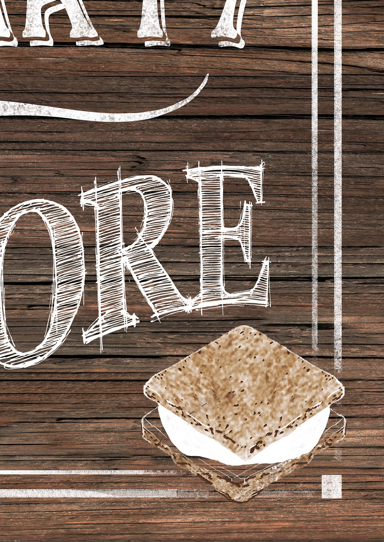 Smore's Bar Sign PRINTABLE S'more Sign Bonfire | Etsy