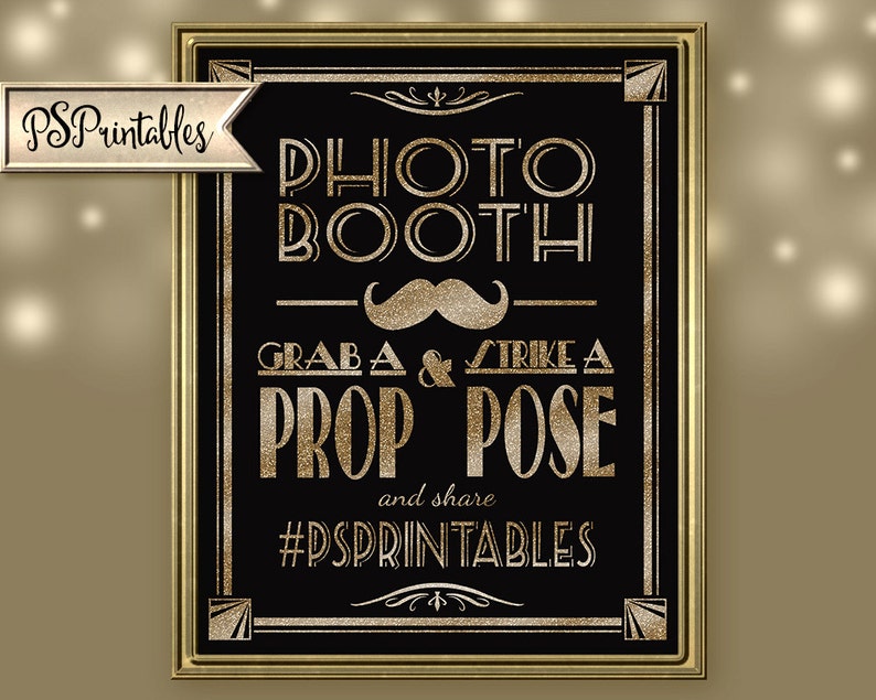Photo Booth Hashtag Sign PRINTABLE Photobooth Sign Etsy