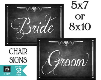Mr and Mrs Sign Wedding Printable File Faux Chalkboard - Etsy