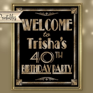 Roaring 20er Jahre Zeichen Druckbare Geburtstag Zeichen Etsy