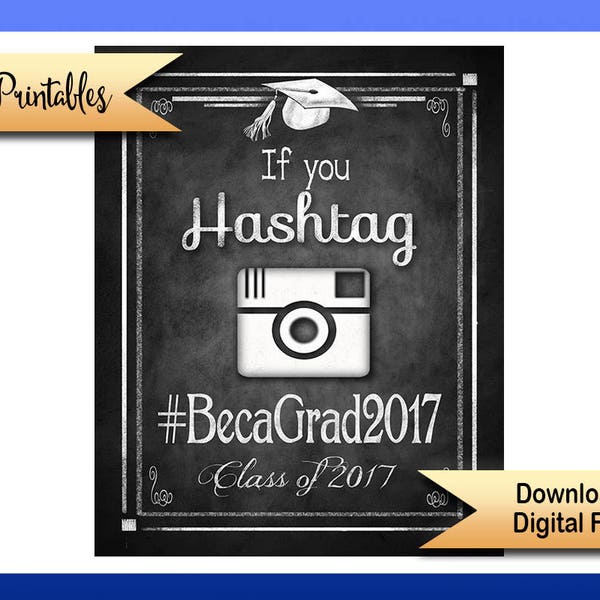 Graduation Hashtag Etsy