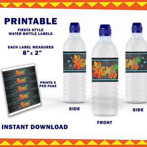 Printable Fiesta Water Bottle Label Agua Bottle Label for Wedding ...
