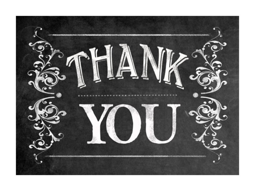 Printable Thank You Instant Download Digital File DIY Victoria ...