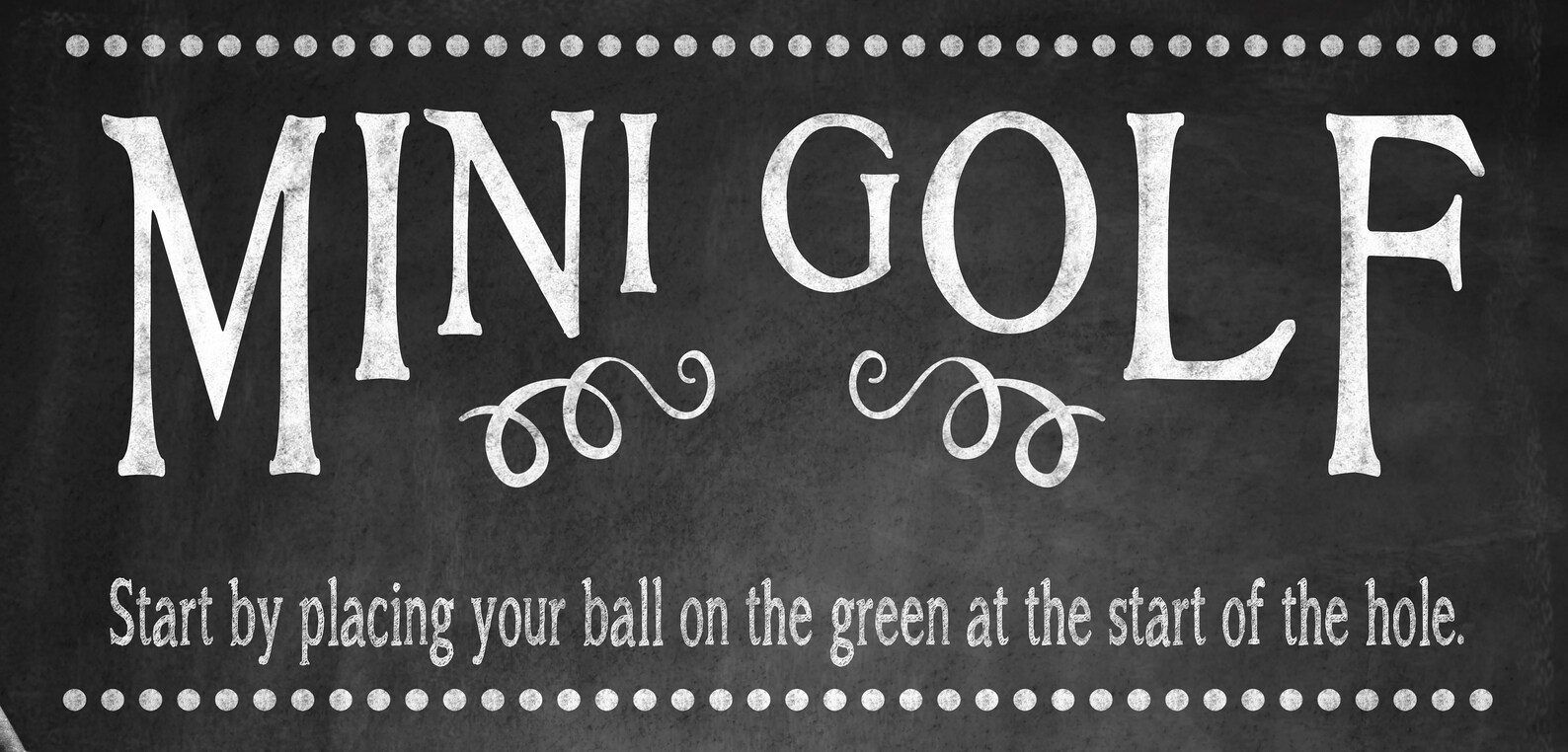 Yard Games MINI GOLF Yard Game Sign Bbq Yard Games Mini Etsy