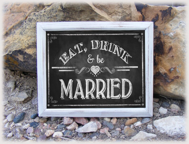 Printable Wedding Chalkboard Sign or Wedding Sign or Poster | Etsy