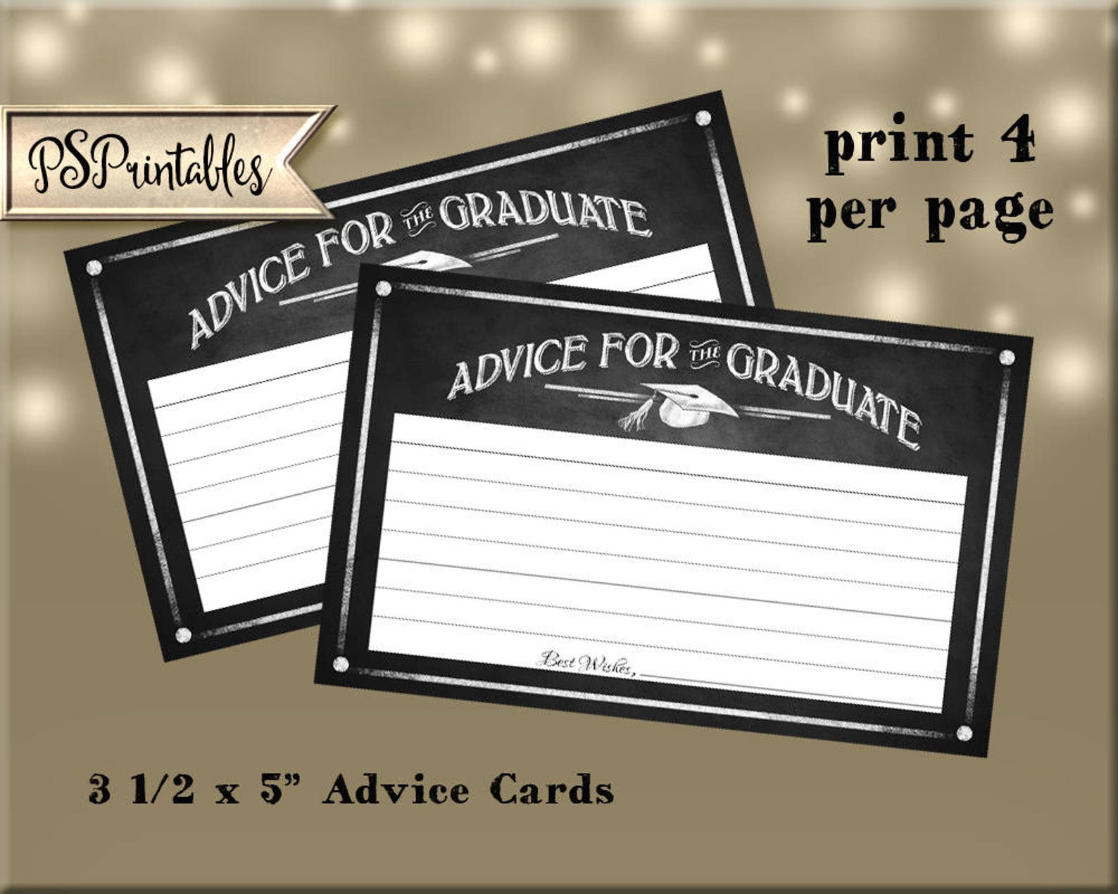 Printable Graduation Advice Cards Advice for Graduate Cards - Etsy