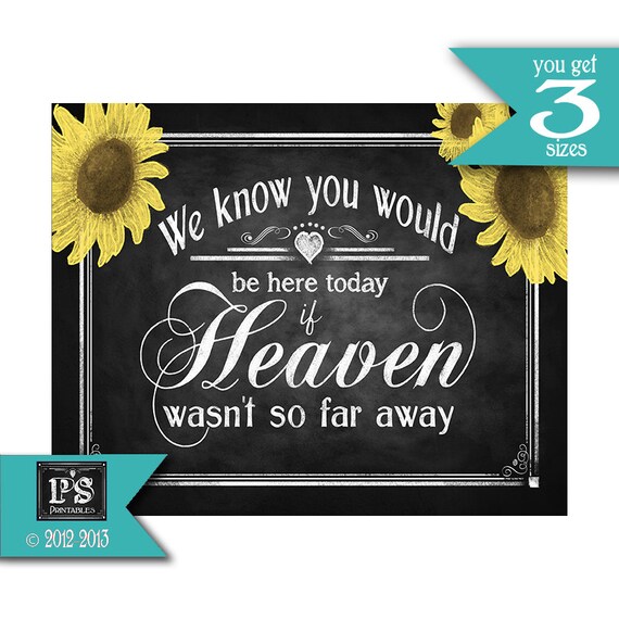 We Know You Would Be Here Today If Heaven Wasn'T So Far - Etsy.