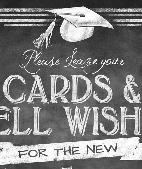 printable graduation cards well wishes sign graduation etsy