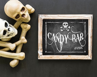 Halloween Wedding Decor, Goth Wedding, PRINTABLE Halloween Wedding Sign, Black Wedding Decor, Halloween Wedding, Candy Bar Sign Sign