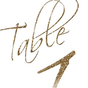 PRINTABLE Tented Table Numbers 1-12 White With Faux Gold - Etsy