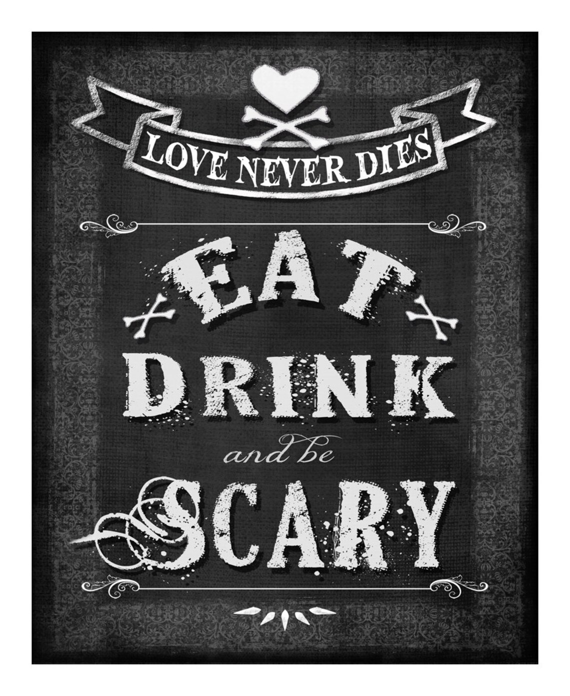 Printable EAT DRINK and Be SCARY Halloween Wedding Sign - Etsy