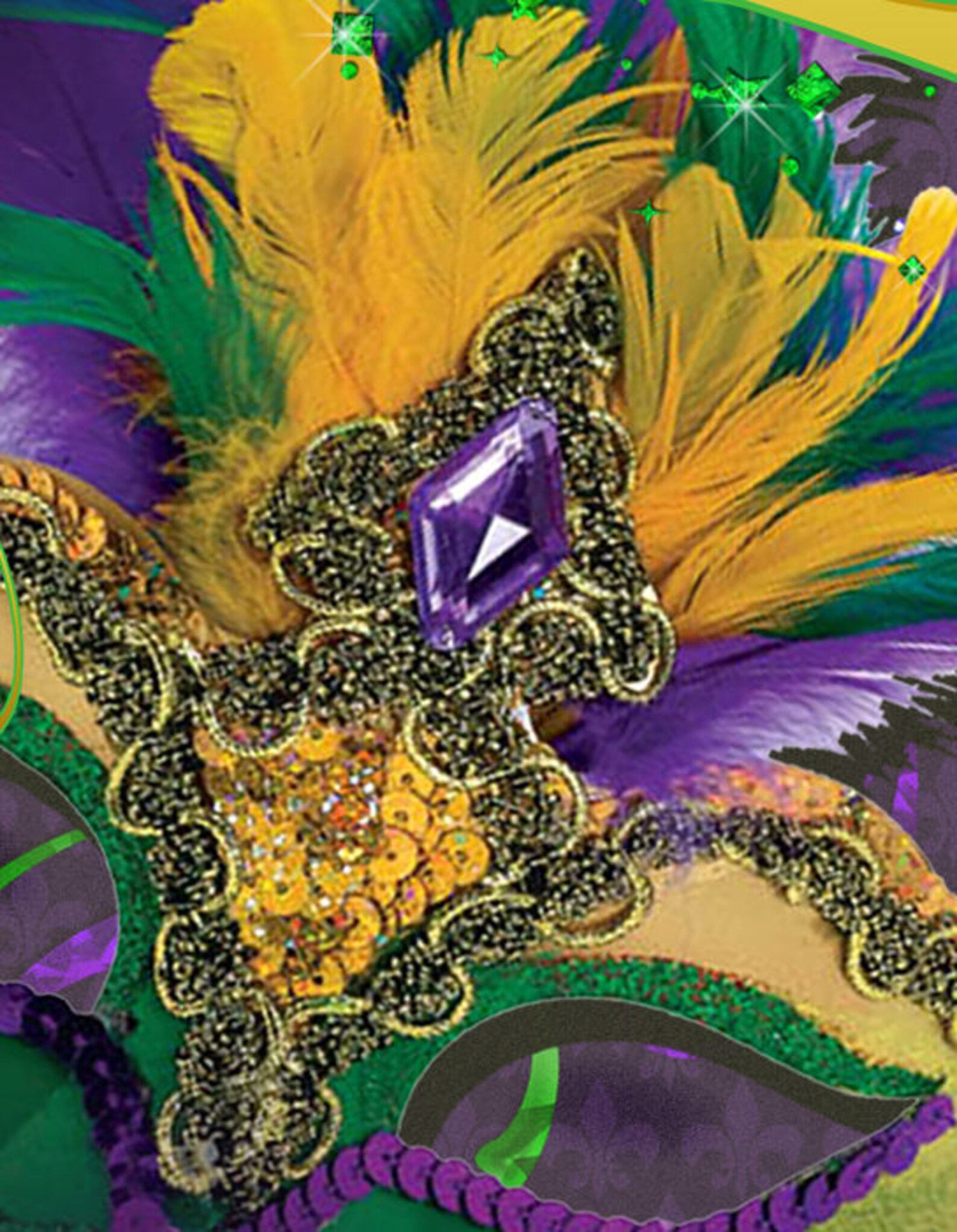 mardi gras welcome mat
