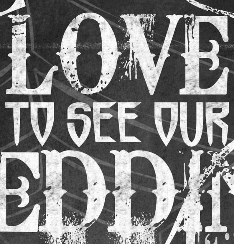 Halloween Wedding HASHTAG Sign Halloween Wedding Decor Goth Etsy