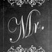 DIY Printable Wedding Chair Signs MR&amp;MRS Chalkboard Style Instant ...