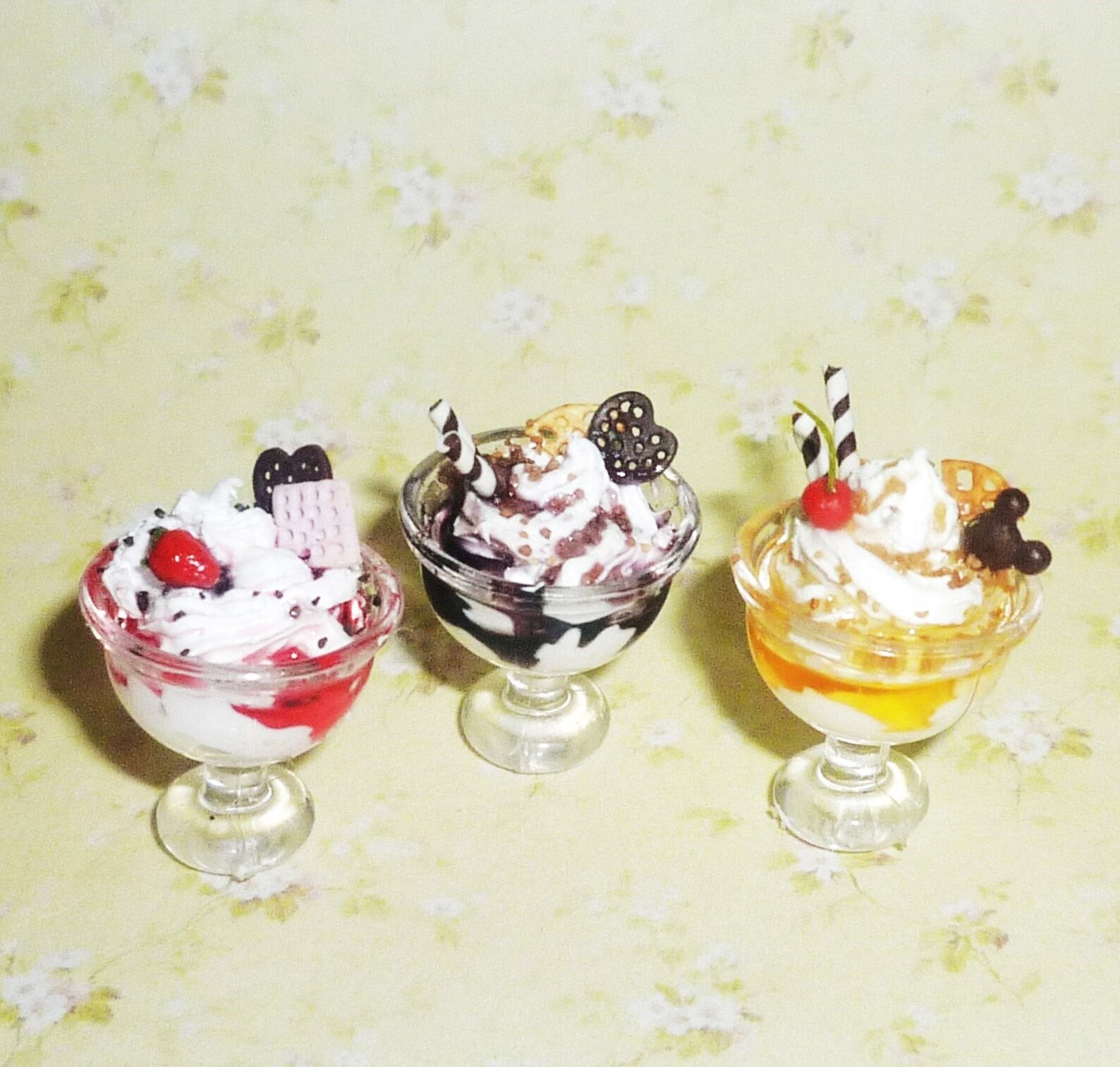 Dollhouse Miniature 3 Pieces 112 Desserts Ice Cream Etsy