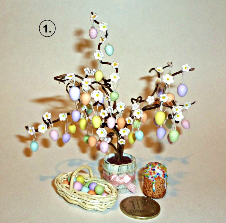 Dollhouse miniature 112 happy Easter Etsy