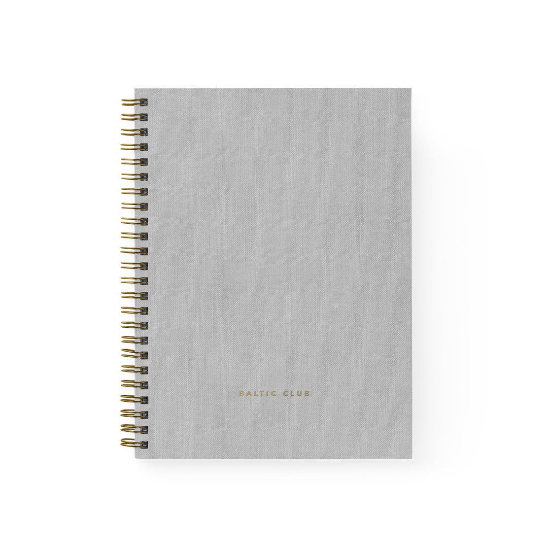Grey Cloth Spiral Notebook Notebook Journal Stationery - Etsy