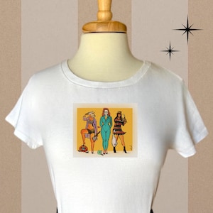 Modern Pin Up Halloween T-Shirt, Vintage Halloween Shirt, Retro Pin up Girls, Retro Inspired, Halloween Pinup Shirt