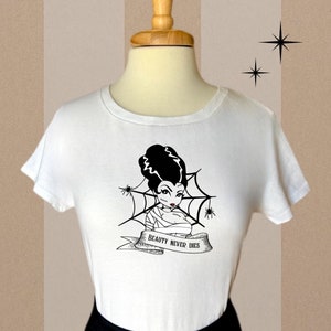 Bride of Frankenstein, Horror Movie Characters, Halloween Shirt, Beauty Never Dies