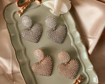 Sweet Heart Earrings Love Heart Shaped Pearl Drop Earrings Etsy