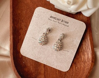 Sparkly Earrings, Classic Earring, Teardrop