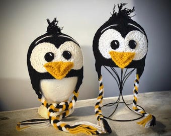 Crochet Penguin Hat With Braids | Winter Hat, Baby Kids  display picture 3