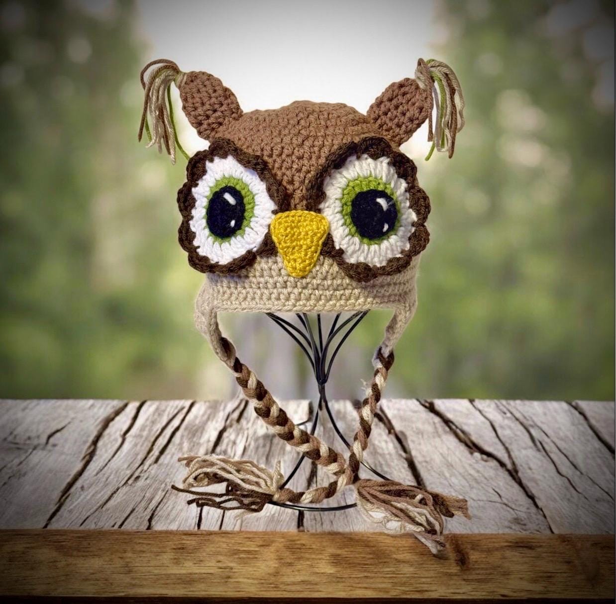 Adult Owl Knit Hat - Etsy display picture 2