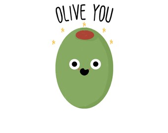 Olive You Card