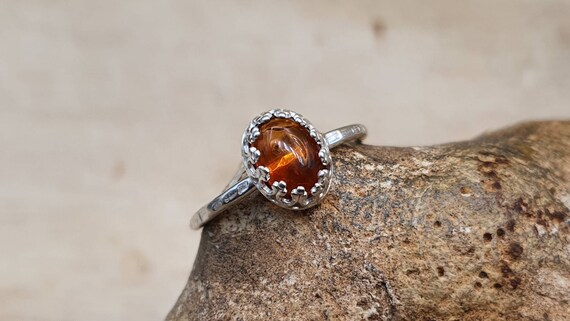 Minimalist Copal Ring. 925 Sterling Silver Rings for Women. Reiki Jewelry. Adjustable Gemstone Ring Uk 8x6mm. Gift for Her Birthday Etsy UK