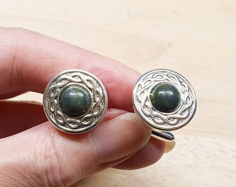 Bloodstone cufflinks. Mens accessories. Husband gift. March birthstone. Reiki jewelry. Green gemstone cuff links. Boyfriend gift