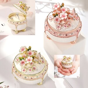 From JAPAN,Beautiful Cherry blossoms Jewelry Box,jewelry case,ring box,SAKURA,butterfly,birthday,friend,interior gift,wedding gift,propose