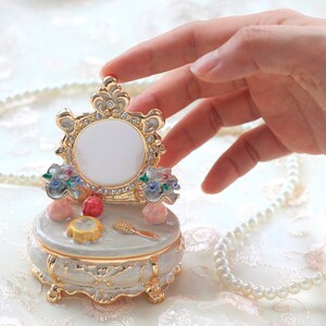 Beautiful Lovely Rococo miniature furniture dresser Jewelry Box,ring box,Photo frame,princess,birthday,Christmas gift,Dollhouse