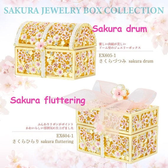 From Japanbeautiful Sakura Jewelry Boxcherry Blossoms Ring Etsy