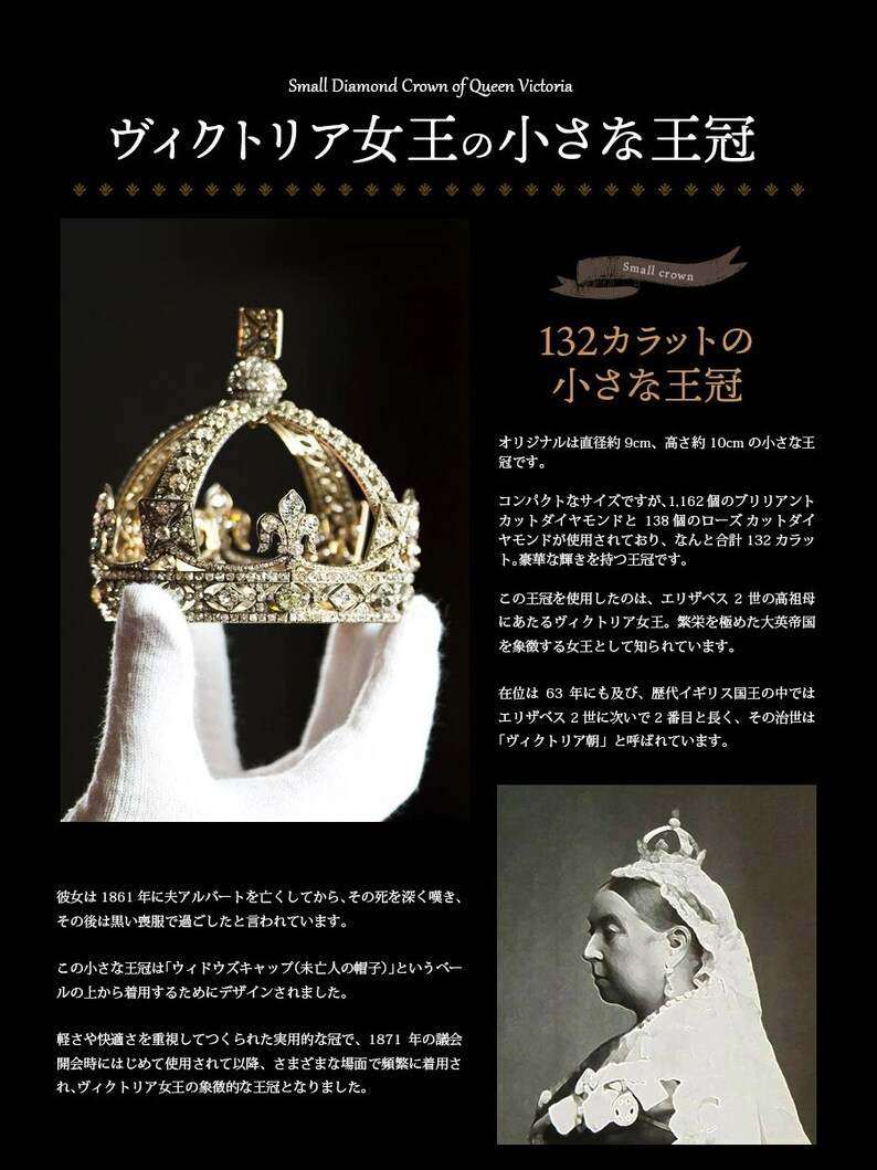 Luxury Queen Victoria's Small Crown Motif Jewelry Box/jewelry Tray