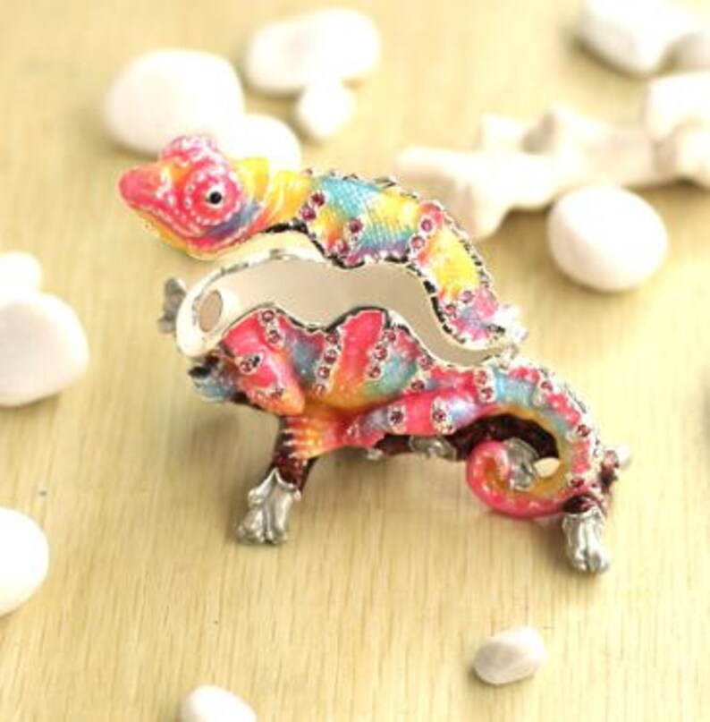 Unique Dream chameleon Jewelry Box,jewelry case,ring case,With a beautiful gift box