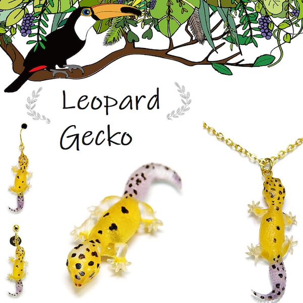 Unique gift! Leopard gecko pendant/necklace,Leopard gecko earrings,Leopard gecko pin badge/brooch,Reptile accessories/custom jewelry