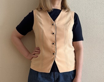 Women's Vest Salmon Pink Women Vest Vintage Classic Formal Peach Waistcoat Romantic Large  Size